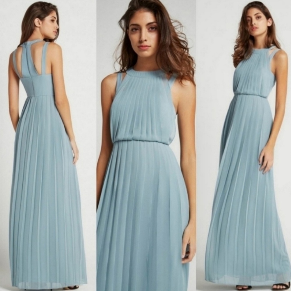 BCBGeneration high neck pleated maxi dress